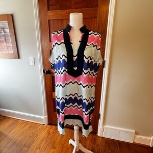 Colorful Wave Pattern Sleeveless Dress